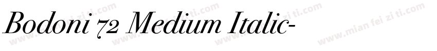 Bodoni 72 Medium Italic字体转换